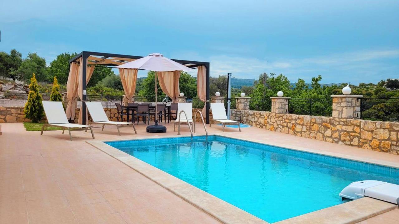 Natural View Villa With Private Pool Skouloufia Ngoại thất bức ảnh